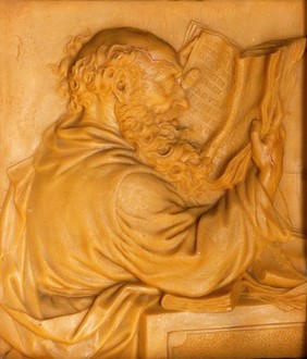 A Church Father. Wax relief.