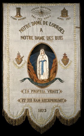 The Virgin of Lourdes. Embroidery, 1872.