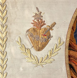 The Virgin of Lourdes. Embroidery, 1872.