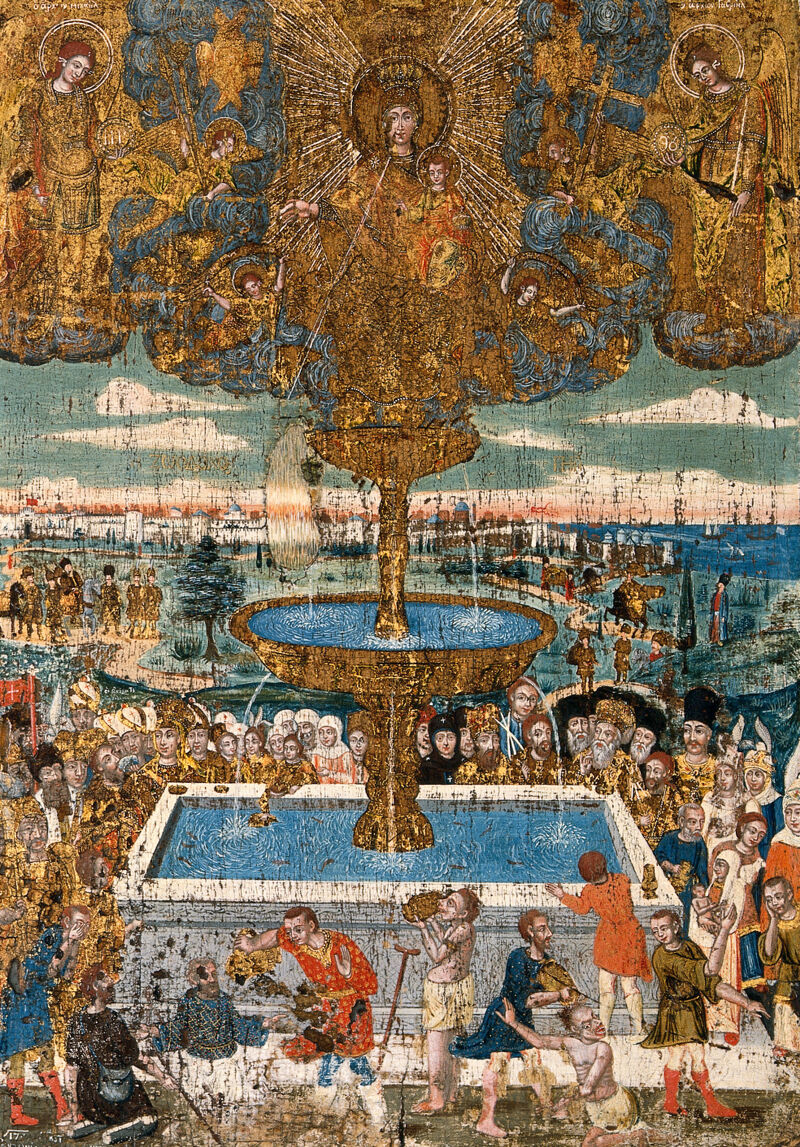 The fountain of life. Oil painting. Collection