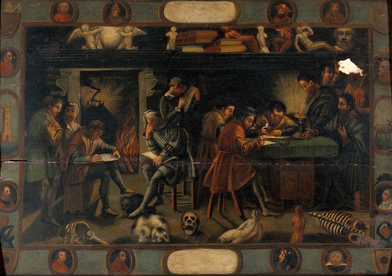 The drawing academy of Baccio Bandinelli. Oil painting after Baccio Bandinelli., by Baccio Bandinelli