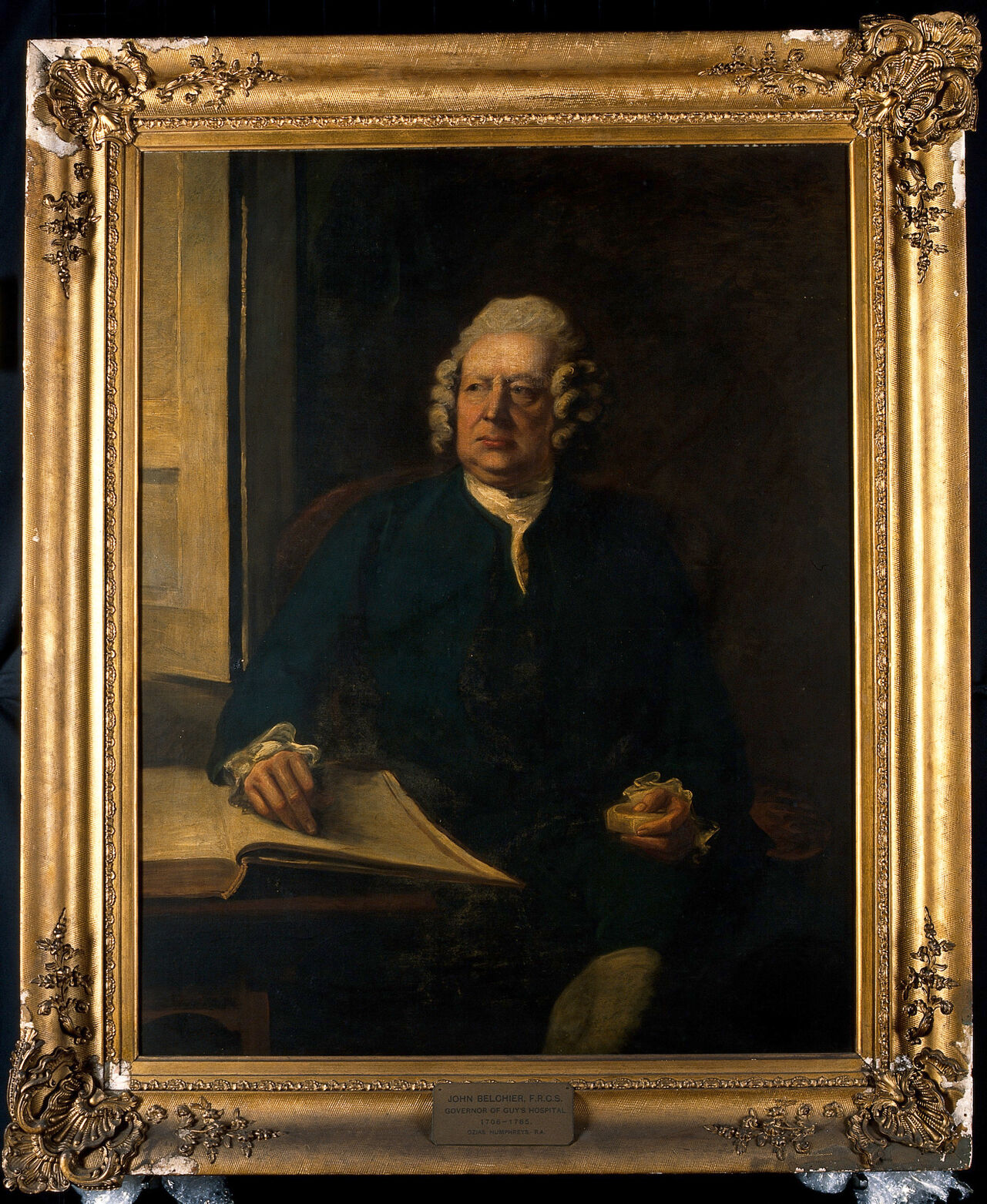 John Belchier. Oil painting by or after O. Humphry., by Ozias Humphry