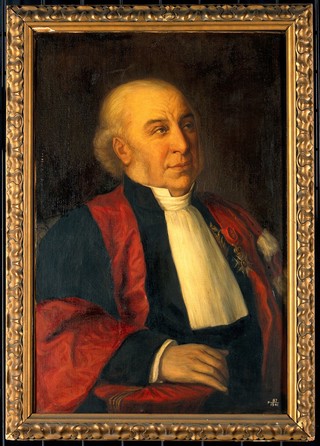 Joseph Bienaimé Caventou. Oil painting by Catherine Buisson, 1930, after Elisa Desrivières, 1870.