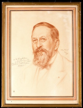 Marcel Delépine. Chalk drawing by E. Aillet, 1925.