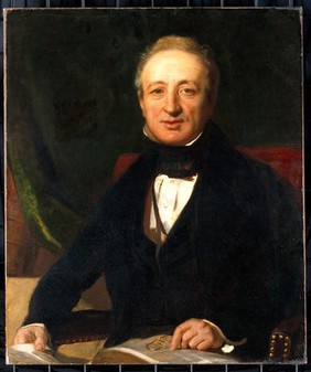 Sir John Fisher. Oil painting by John Prescott Knight, 1842.