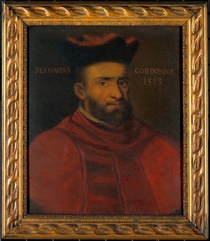 view Bernard of Gordon. Oil painting.