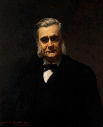 Thomas Henry Huxley. Oil painting by James Malcolm Stewart after the Hon. John Collier.