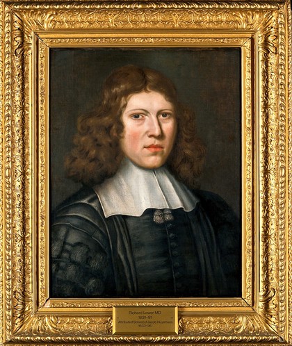 Richard Lower (1631-1691), anatomist. Oil painting by Jacob Huysmans.