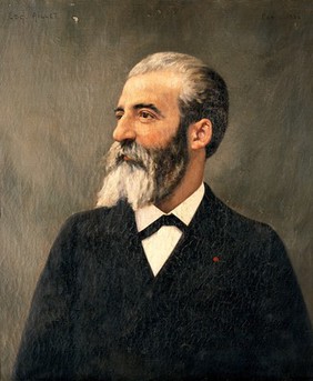 Ferdinand-Frédéric-Henri Moissan (1852-1907), inorganic chemist. Oil painting by Edgar-Adrien-Jean Aillet, 1934.