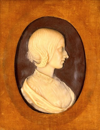 Mrs Charles Wood. Wax relief by R.C. Lucas.