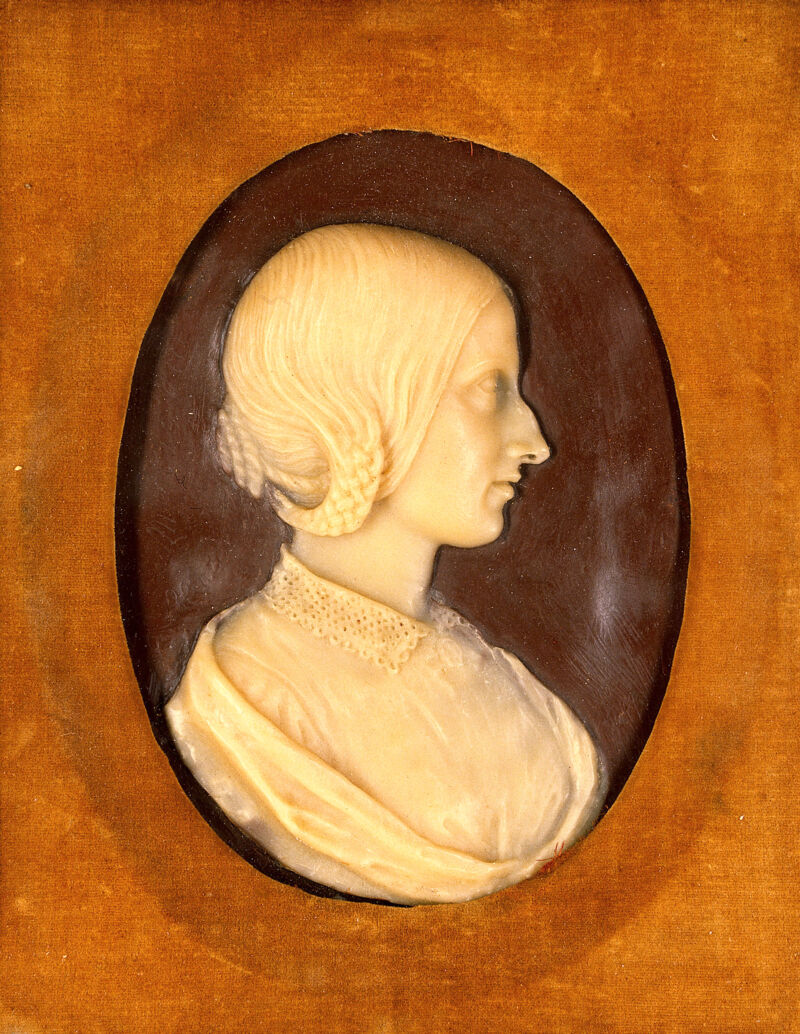 Mrs Charles Wood. Wax relief by R.C. Lucas., by Richard Cockle Lucas