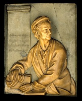 Sir Isaac Newton. Wax relief.