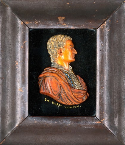 Sir Isaac Newton. Wax relief.