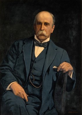 Sir William Osler. Oil painting by Harry Herman Salomon after a photograph.
