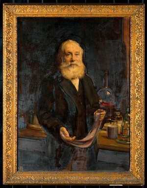 view Sir William Perkin. Oil painting after A.S. Cope.