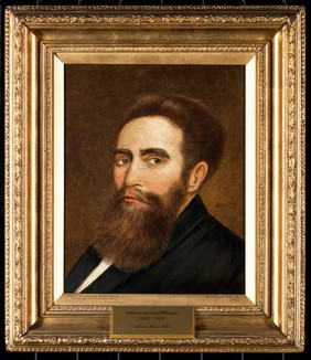 Wilhelm Conrad Roentgen (?). Oil painting.