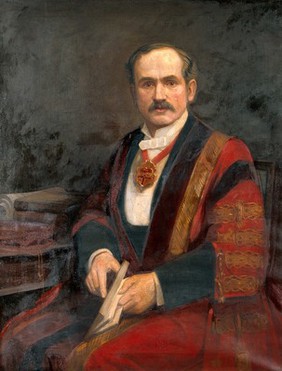 Sir John Tweedy. Oil painting by A. E. Wragge.