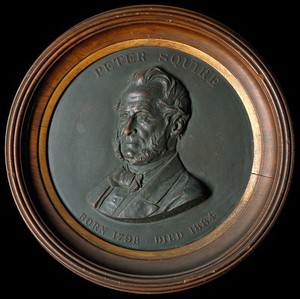 view Peter Squire. Plaster relief.