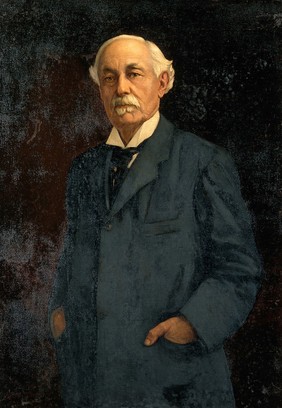 Sir William Tilden (1842-1926), chemist. Oil painting by Harry Herman Salomon after a photograph.