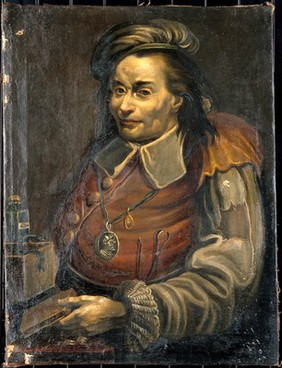 A man in seventeenth century dress. Oil painting.