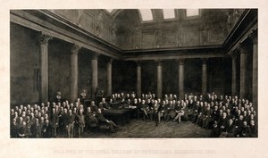 view Fellows of the Royal College of Physicians, Edinburgh. Photogravure by Barclay Bros., 1902.