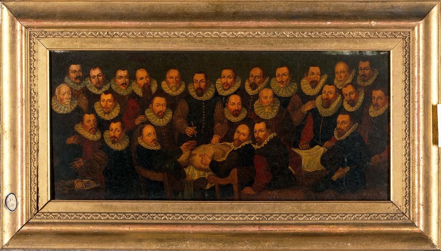 The anatomy of Dr Sebastiaen Egbertsz. Oil painting after Aert Pietersz.