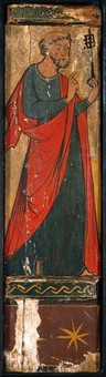 Saint Peter. Tempera painting by a Spanish painter, 14th century.