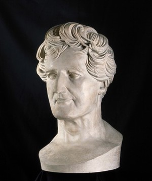 view Georges-Léopold-Chrétien-Frédéric-Dagobert, Baron Cuvier. Plaster bust by P.-J. David d'Angers, 1838.