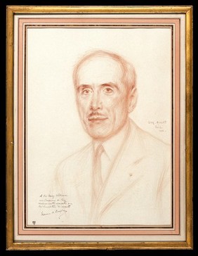 Maurice de Broglie, Duc de Broglie, Member of the Institut Français. Drawing by Edgard Aillet, 1936.