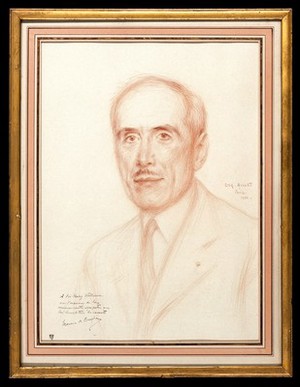 view Maurice de Broglie, Duc de Broglie, Member of the Institut Français. Drawing by Edgard Aillet, 1936.