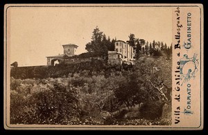 view Galileo Galilei's villa at Bellosguardo. Photographic postcard.