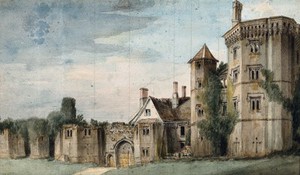 view Thornbury castle, Gloucestershire. Watercolour attributed to Stephen Jenner, 18--.