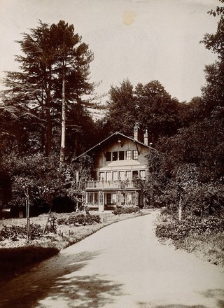 Favourite home of Alexandre Brongniart, in Bézu St. Eloi, France. Photoprint, 1934.
