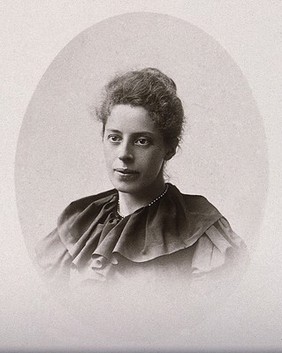 Mrs. Isaac Roberts, née Dorothea Klumpke, Doctor ès Sciences from the University of Paris, first woman awarded a doctorate in sciences. Photograph.