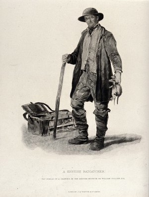 view A Kentish rat-catcher. Photomezzotint after a drawing by W. Collins.