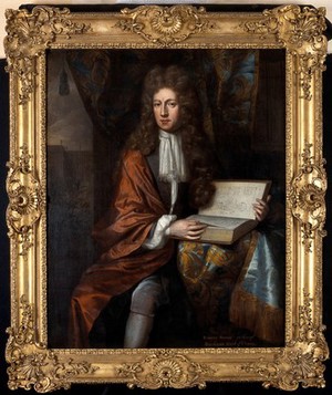 view The Hon. Robert Boyle, experimental philosopher. Oil painting.