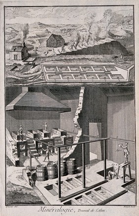 Processing of alum. Etching by Bénard after L. J. Goussier.