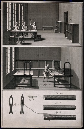 Manufacture of fishing equipment. Etching.