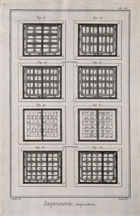 Printing. Engraving by R. Benard after L.-J. Goussier.