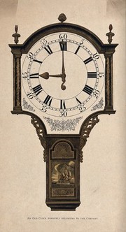 Clocks: a bracket clock formerly in the possession of the East India Company. Process print.