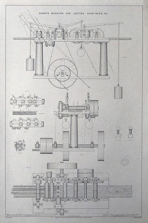 view Birch's machine for cutting sash-bars etc. / J. Johnson del. ; G.D. Dempsey direx.