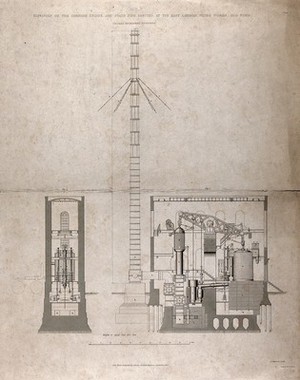 view Engineering: a Cornish steam engine used for pumping water in London.
