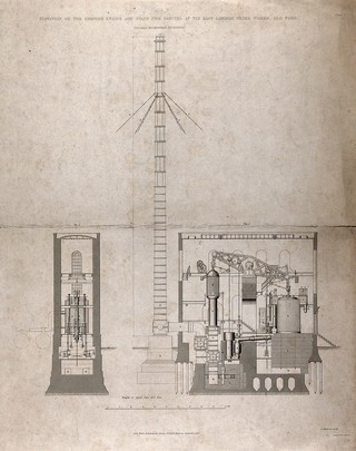 Engineering: a Cornish steam engine used for pumping water in London.
