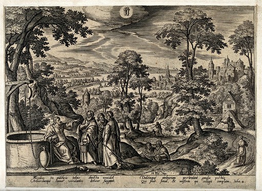 Meteorology: the seasons. Engraving by A. Collaert after H. Bol, 1585.