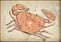 view Astrology: signs of the zodiac, Cancer. Coloured engraving by S. Hall.