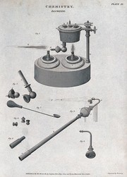 Chemistry: two kinds of blowpipe. Engraving by W. Lowry, 1811 ...