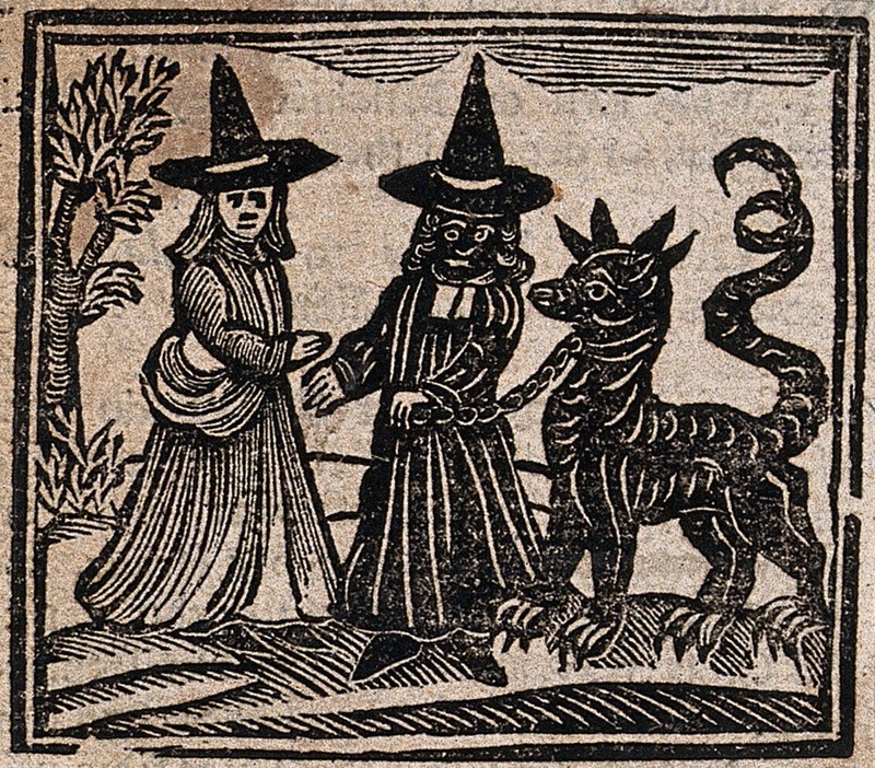 Witchcraft: A White-faced Witch Meeting A Black-faced Witch With A ...