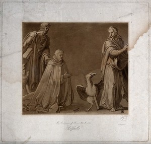 view Conversion of Simon the Sorcerer. Aquatint by J. Stewart after Raphael.