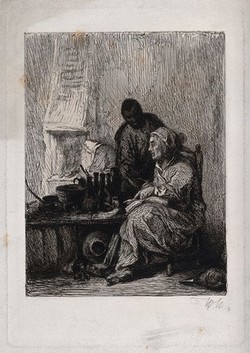 Witchcraft: Macbeth seeing the three witches, with other