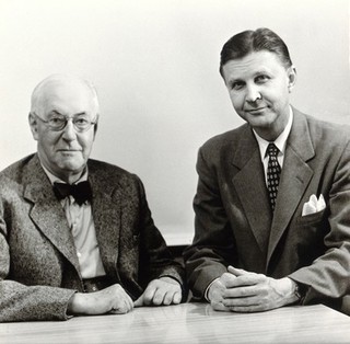 Sir Henry Hallett Dale and Charles Frederick Code. Photograph, 1954.